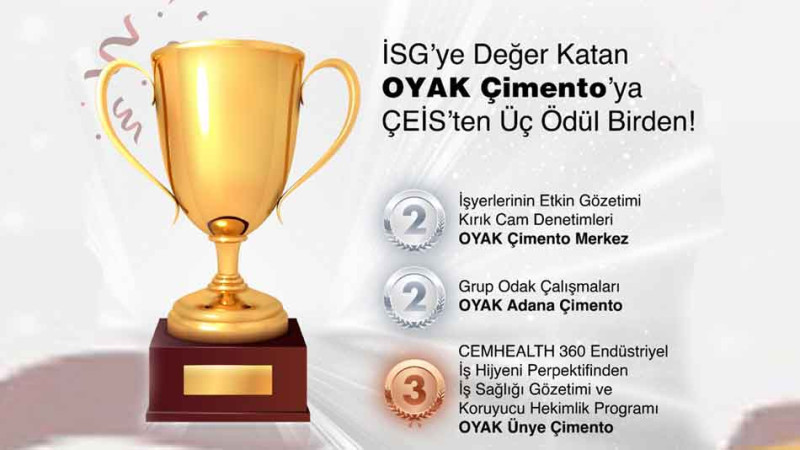 İSG’ye Değer Katan OYAK Çimento’ya  ÇEİS’ten Üç Ödül Birden